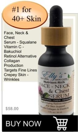 Face and neck Serum with for crepey skin