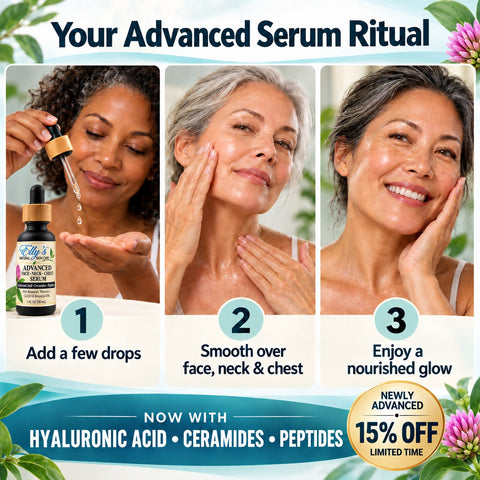 Advanced Face, Neck & Chest Serum | Hyaluronic Acid + Ceramides + Peptides